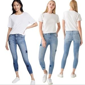 DL1961 FLORENCE Stars Cropped Mid Rise Insta Sculpt Skinny Jeans Denim 27